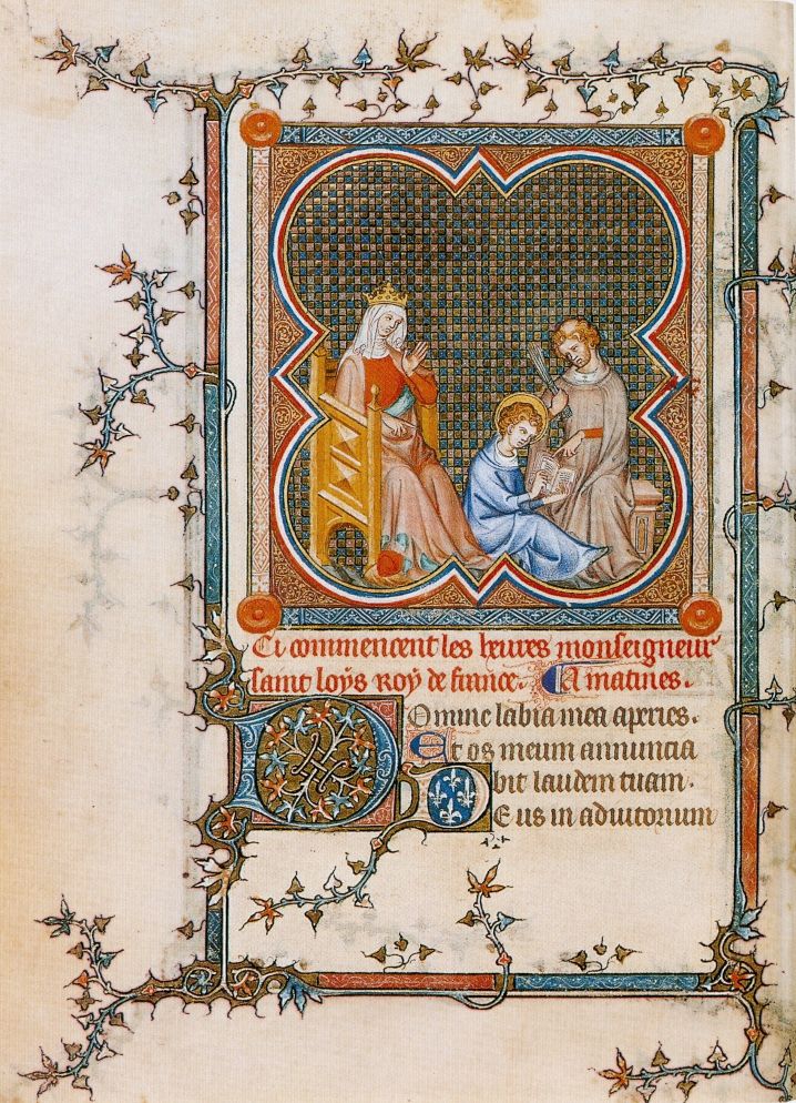 getijdenboek-van-jeanne-ii-de-navarre-fol-85v-blanche-de-navarre-en-haar-zoon-lodewijk-ix-die-leert-lezen